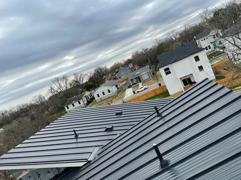 Standing seam metal roof panels with vents for Skylight Repair in Amityville